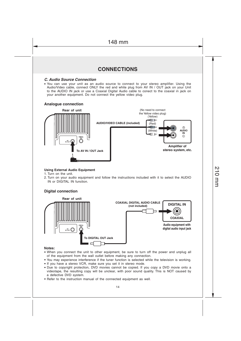 Connections | Audiovox MVS6950 User Manual | Page 15 / 32