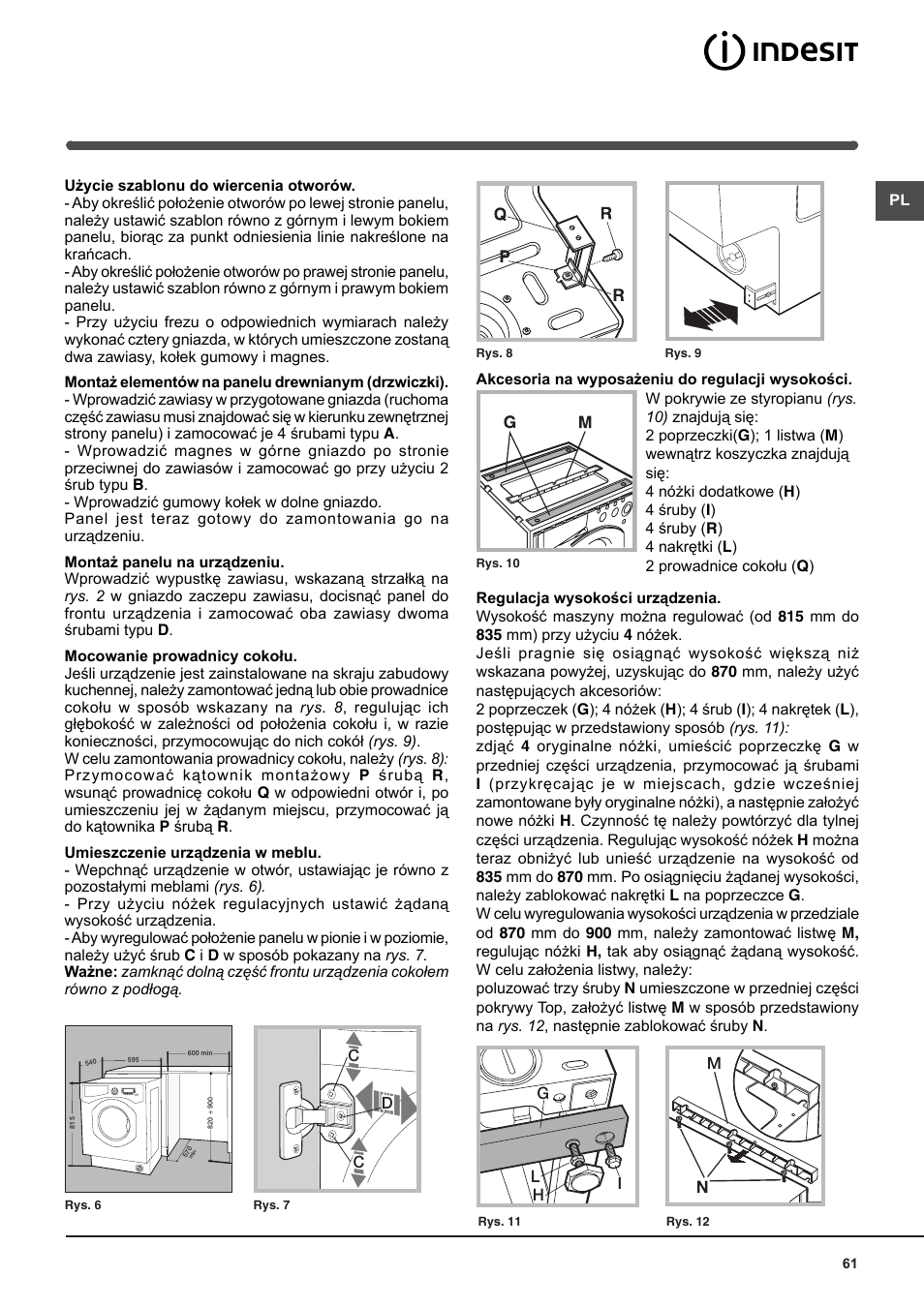 Indesit IWME-106-(EU) User Manual | Page 61 / 84