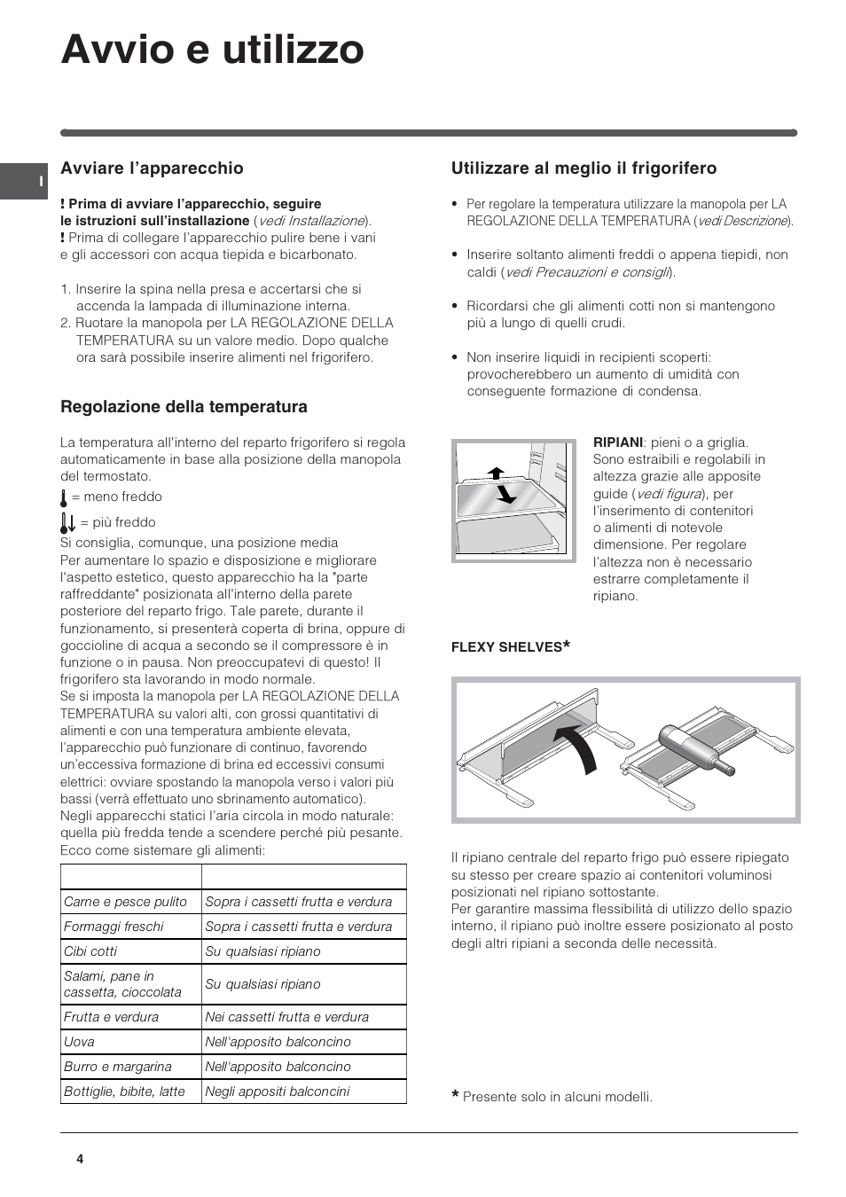 Avvio e utilizzo | Indesit PBAA-13 User Manual | Page 4 / 60