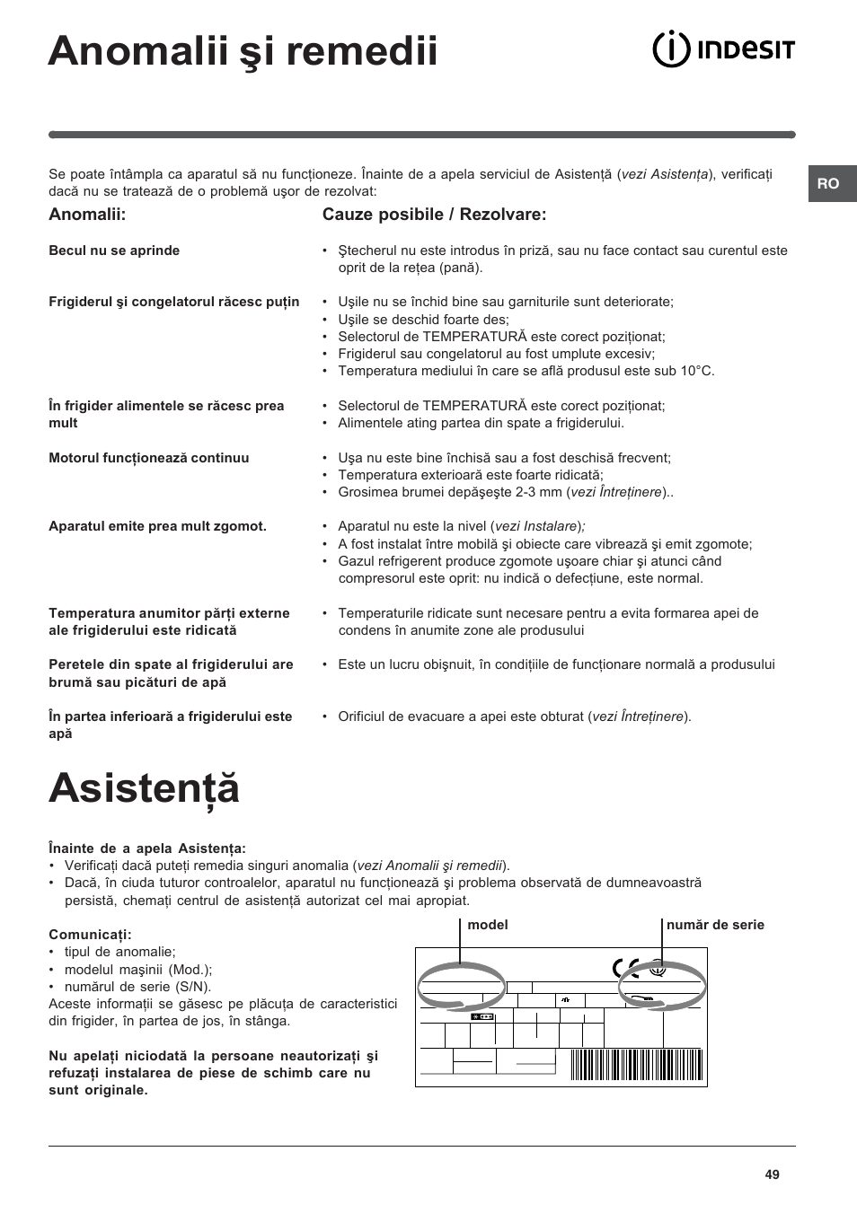 Indesit PBAA-13 User Manual | Page 49 / 60