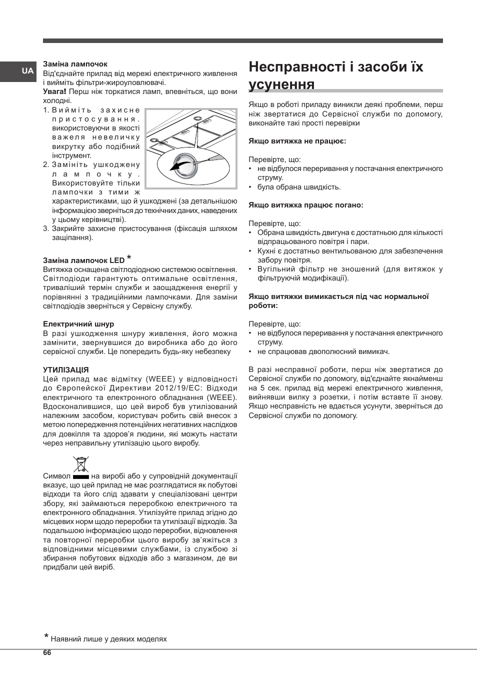 Несправності і засоби їх усунення | Indesit IHP-7.5-C-M-IX User Manual | Page 66 / 80