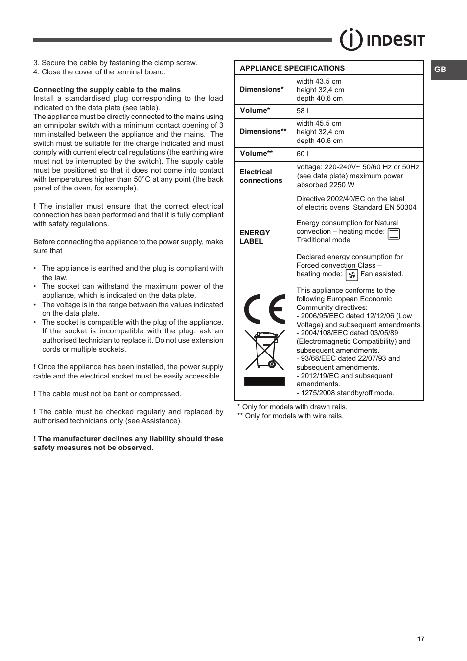 Indesit FMR-54-K.A-(AV) User Manual | Page 17 / 44