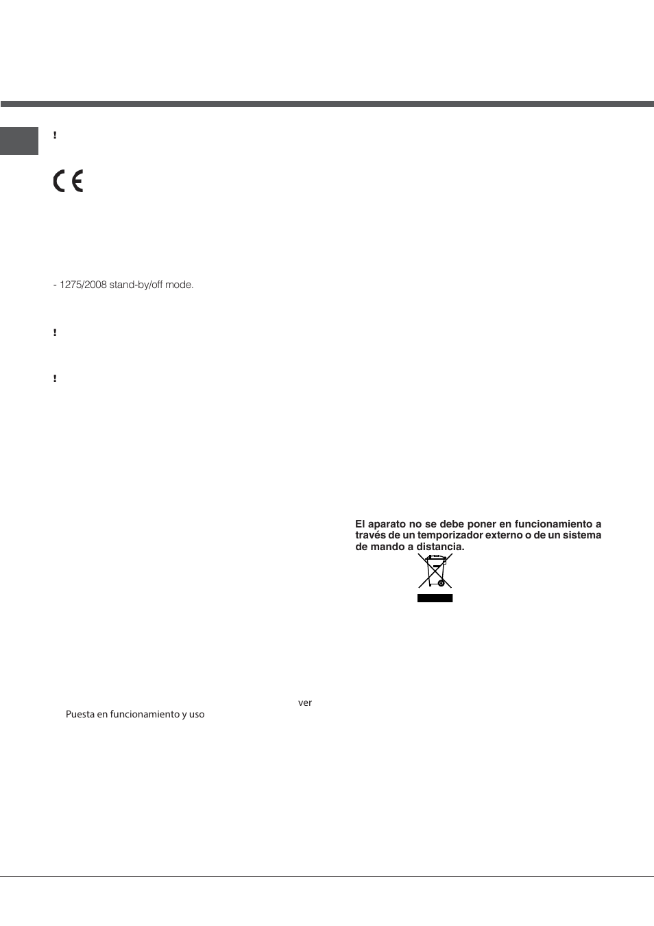 Precauciones y consejos, Seguridad general, Eliminación | Indesit VIB-644-C-E User Manual | Page 30 / 84
