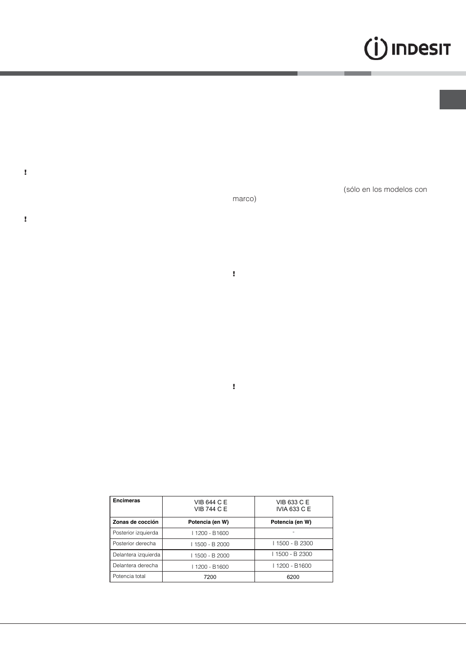 Mantenimiento y cuidados, Interrumpir el suministro de corriente eléctrica, Limpiar el aparato | Desmontar la encimera, Descripción técnica de los modelos | Indesit VIB-644-C-E User Manual | Page 31 / 84