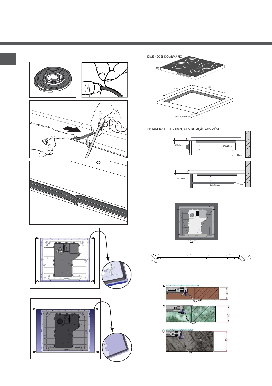Instalação da anilha de segurança | Indesit VIB-644-C-E User Manual | Page 34 / 84