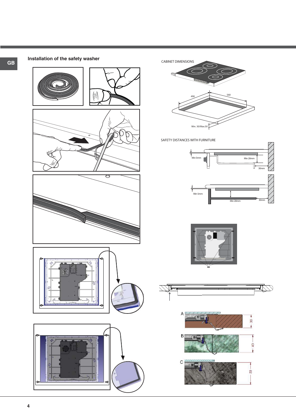 Installation of the safety washer | Indesit VIB-644-C-E User Manual | Page 4 / 84