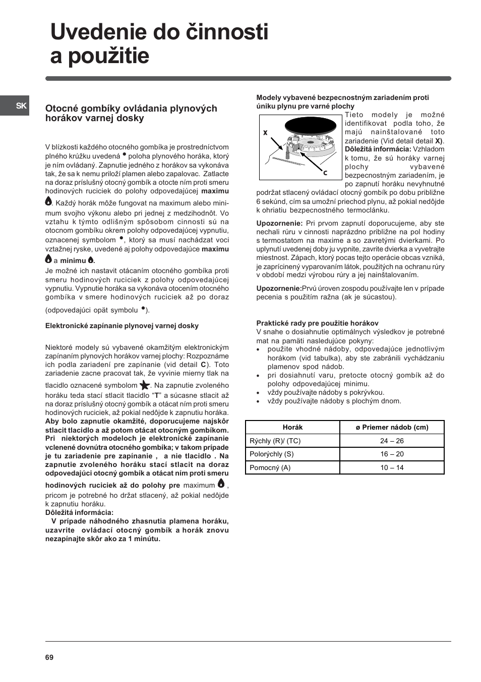 Uvedenie do činnosti a použitie, Eee ee | Indesit KN3T76SA(X)-U-S User Manual | Page 69 / 76