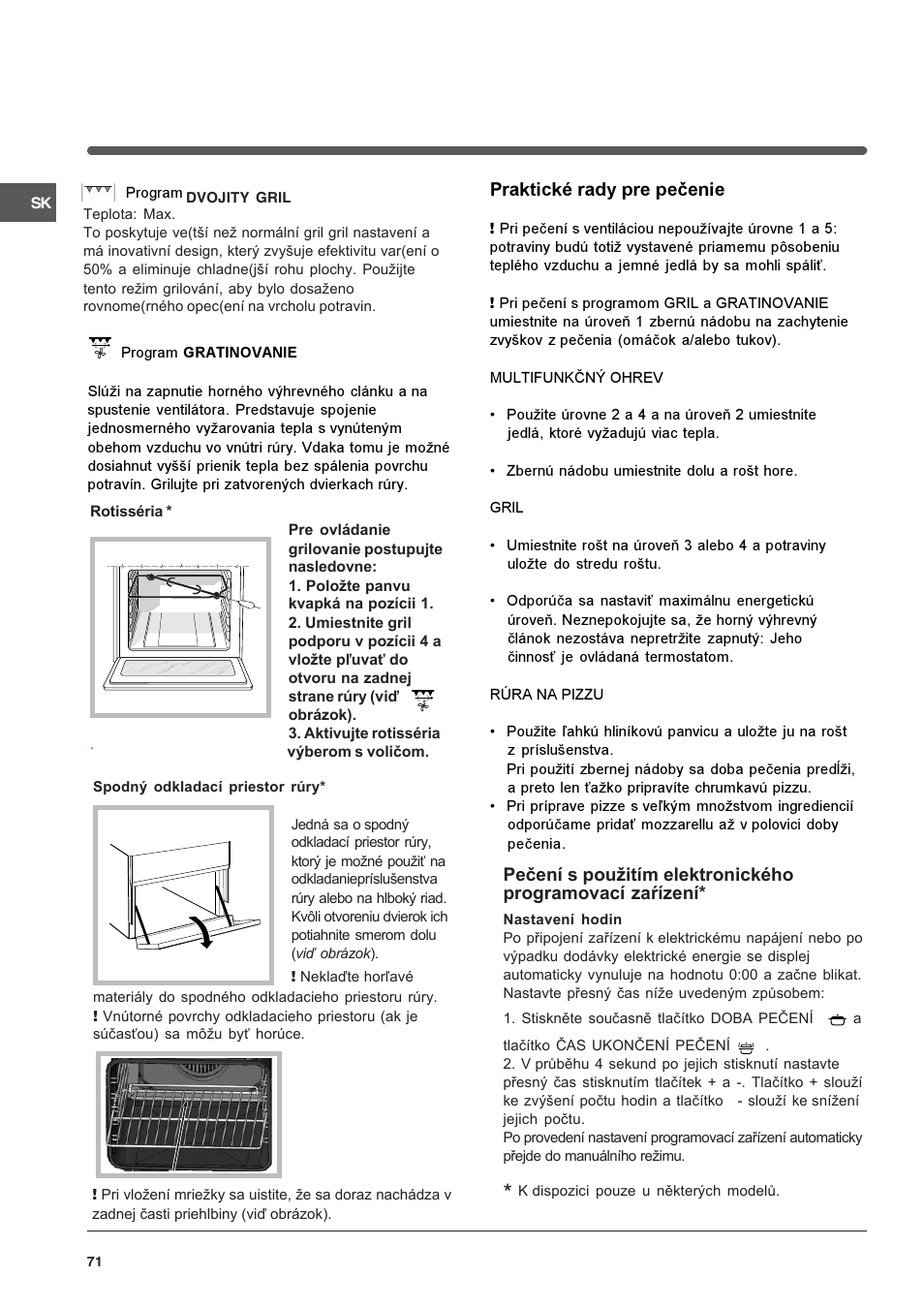 Praktické rady pre pečenie | Indesit KN3T76SA(X)-U-S User Manual | Page 71 / 76