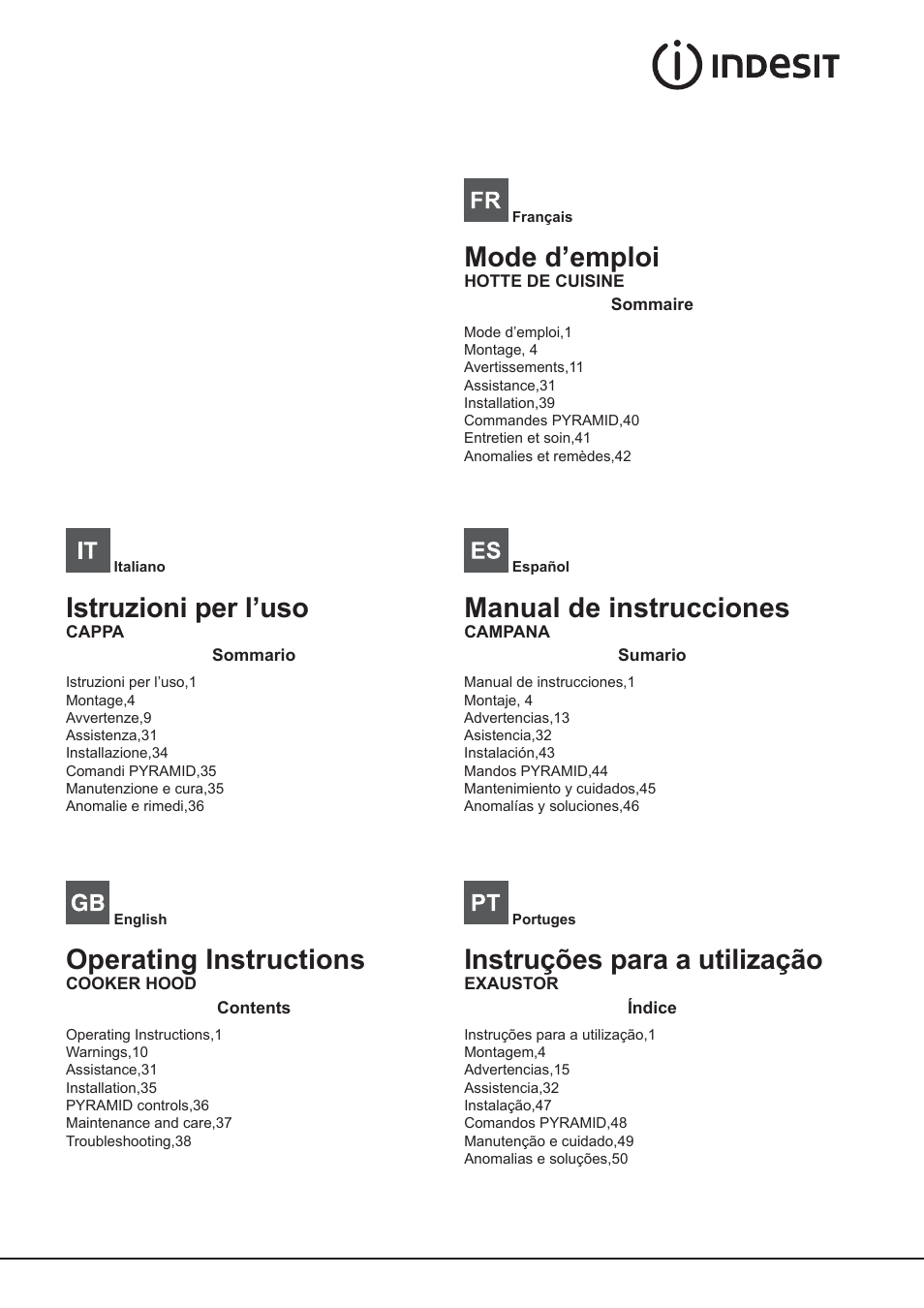 Indesit IHP-9.5-C-M-IX User Manual | 80 pages