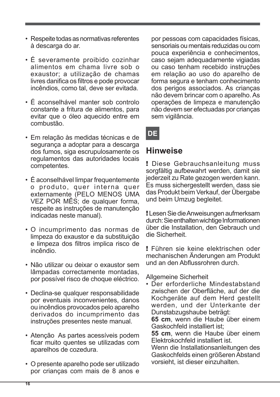 Hinweise | Indesit IHP-9.5-C-M-IX User Manual | Page 16 / 80