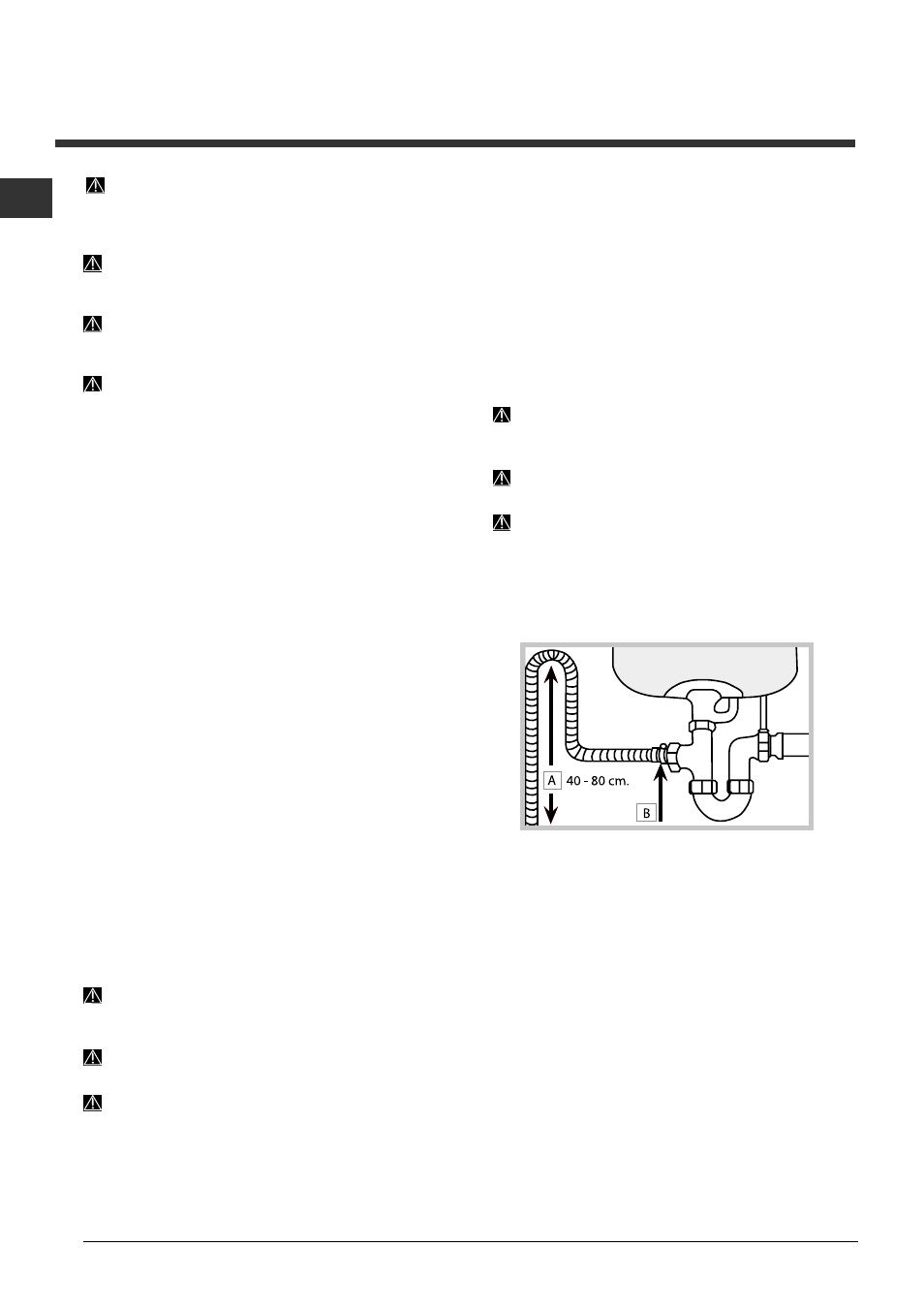 Installazione, Posizionamento e livellamento, Collegamenti idraulici ed elettrici | Indesit DIFP-36.R User Manual | Page 2 / 80