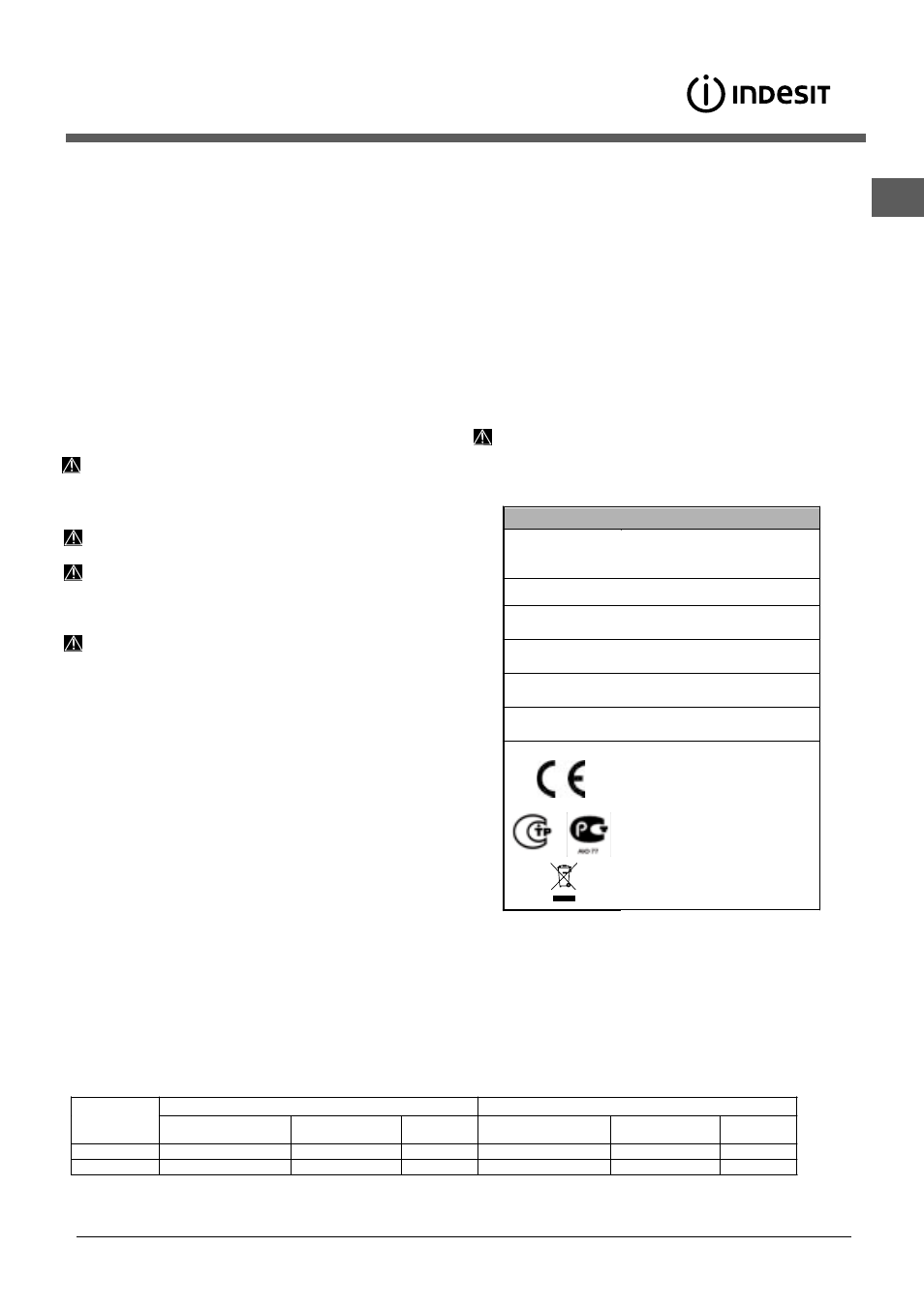 Conseils pour le premier lavage | Indesit DIFP-36.R User Manual | Page 25 / 80