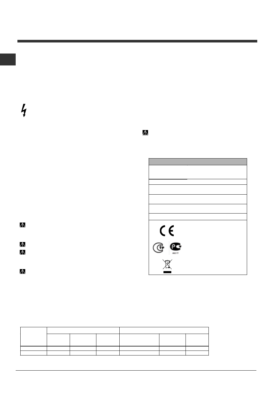 Advertencias para el primer lavado | Indesit DIFP-36.R User Manual | Page 58 / 80