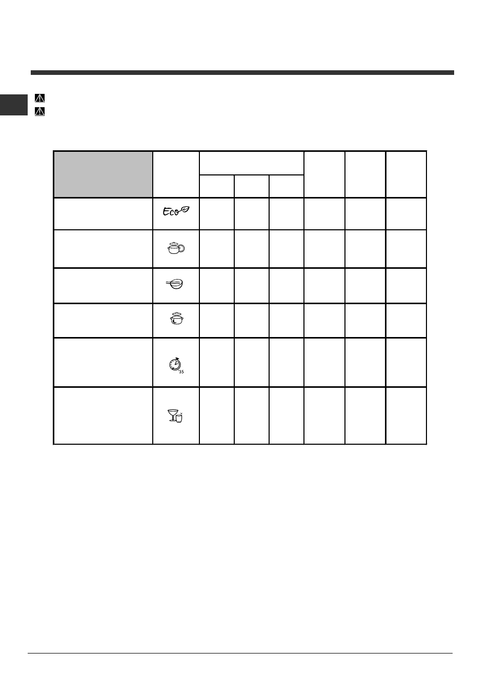 Programas | Indesit DIFP-36.R User Manual | Page 62 / 80