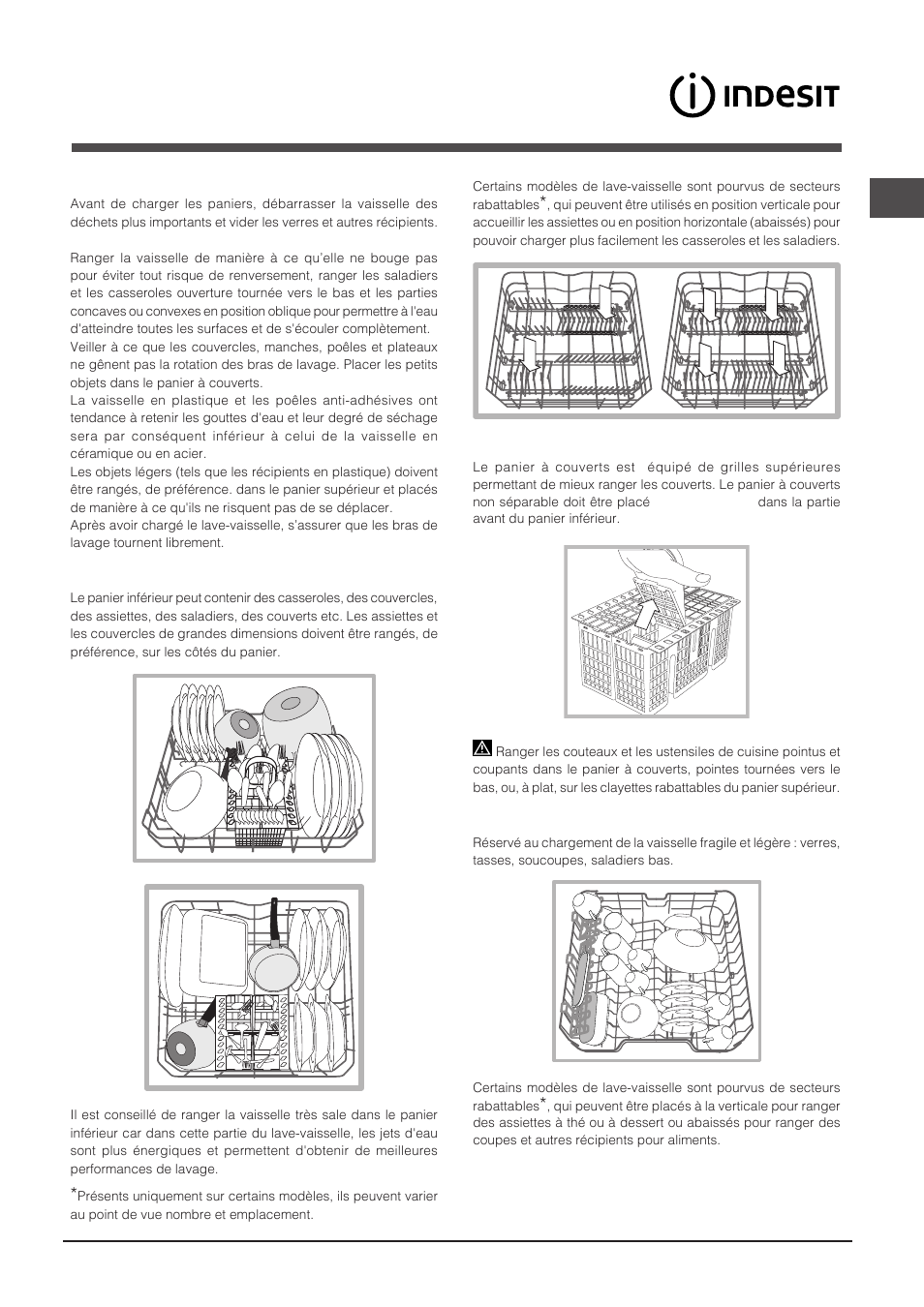 Charger les paniers | Indesit DIF-14B1-EU User Manual | Page 35 / 84