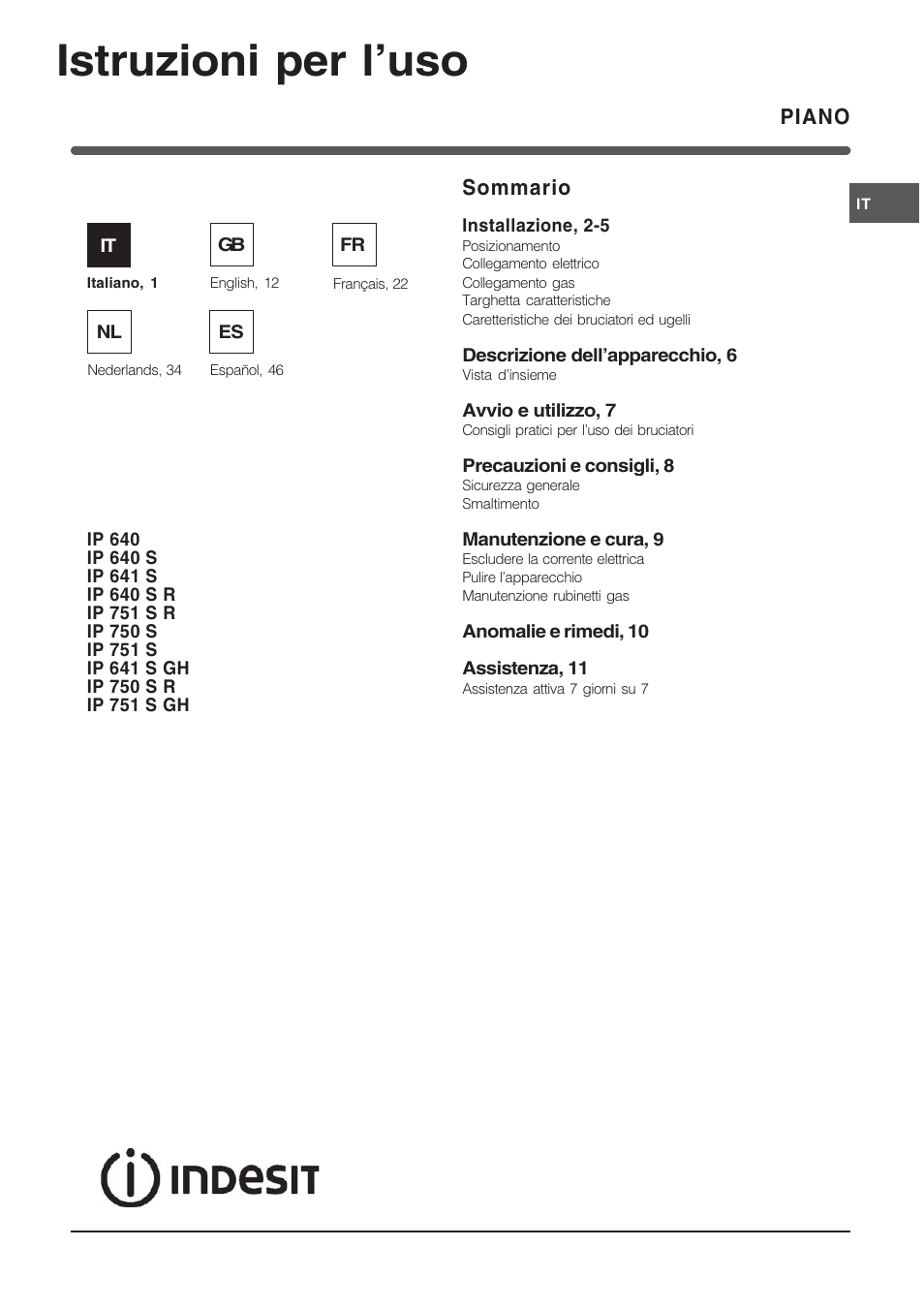 Indesit IP-640-S-(AV)-R User Manual | 56 pages