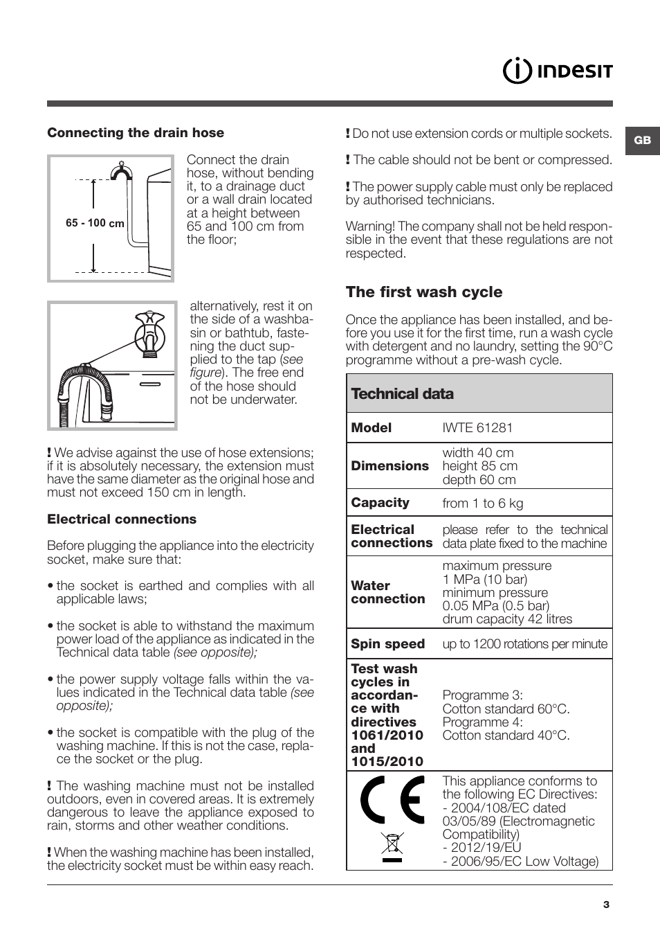Indesit IWTE-61281-ECO-(EU) User Manual | Page 3 / 84
