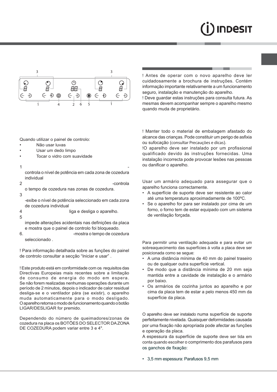 Instalação, Descrição do aparelho, Posicionamento | Indesit VIX-644-C-E User Manual | Page 33 / 84
