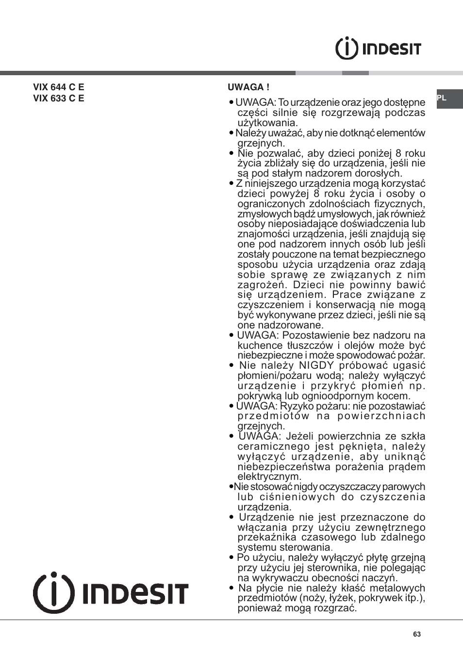 108908_pl | Indesit VIX-644-C-E User Manual | Page 63 / 84
