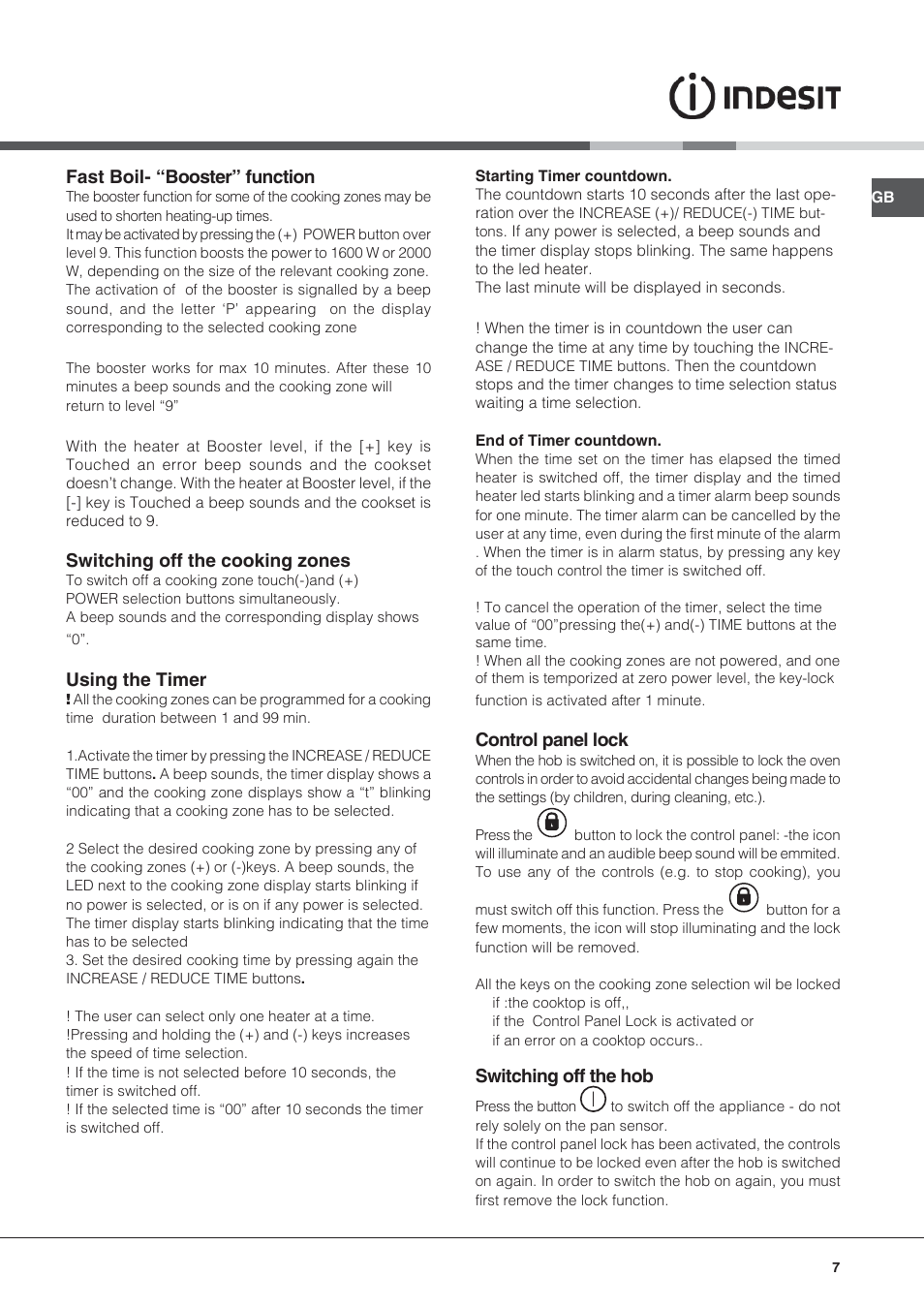 Indesit VIX-644-C-E User Manual | Page 7 / 84