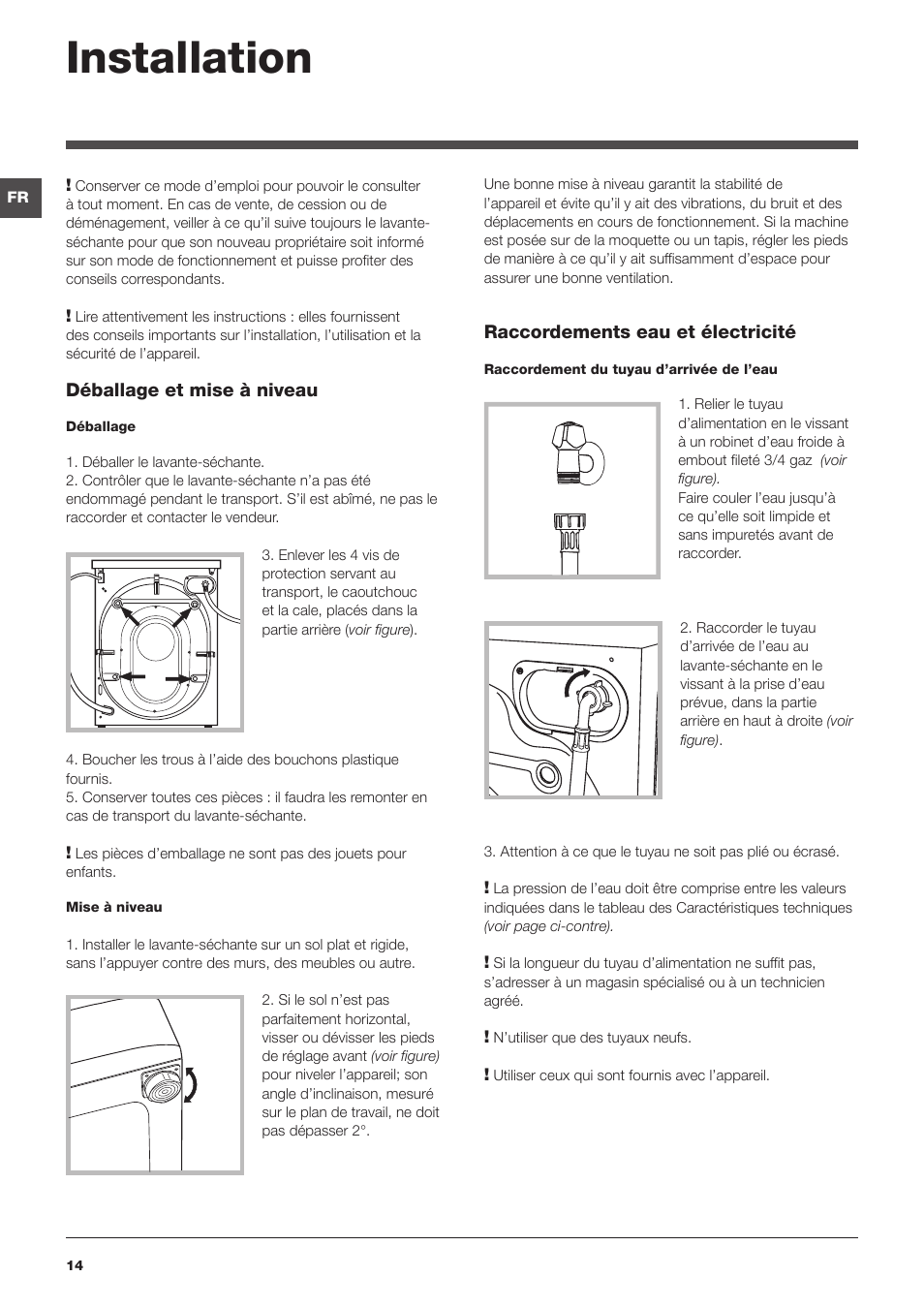 Installation | Indesit PWDE-7124-W-(EU) User Manual | Page 14 / 72