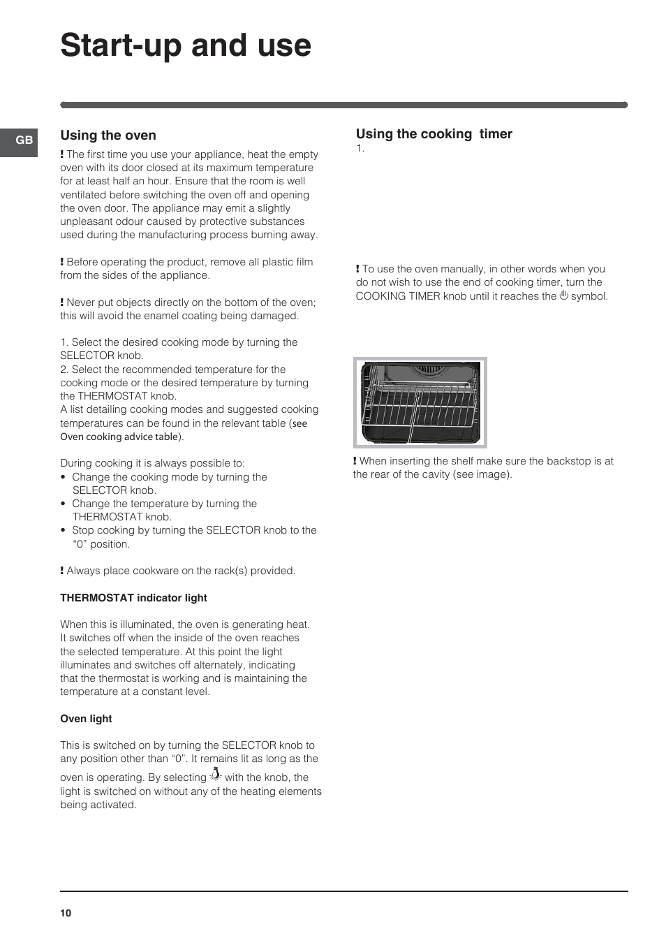 Start-up and use | Indesit KN3C62A(W)-EU-S User Manual | Page 10 / 60
