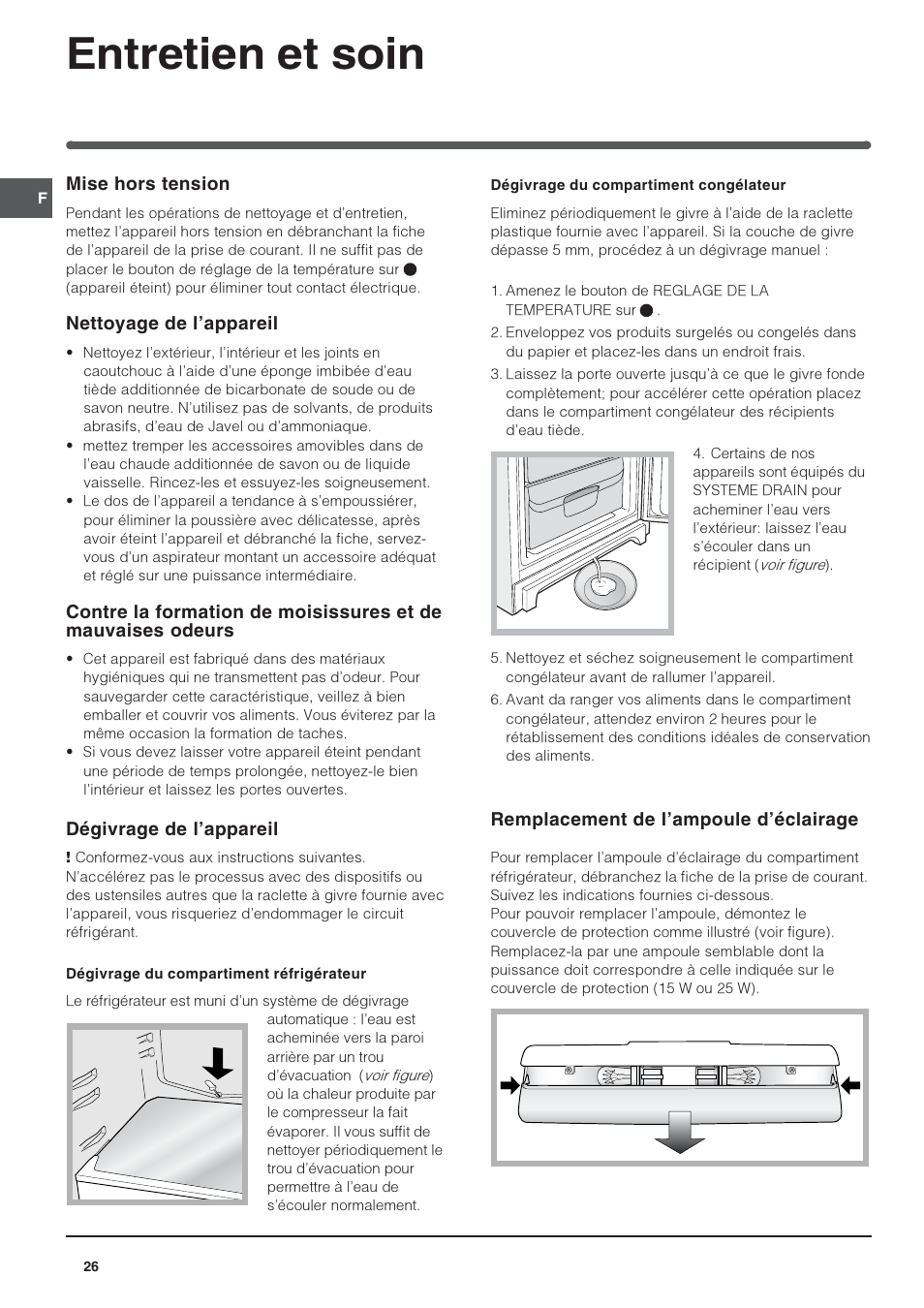 Entretien et soin | Indesit PBAA-13-V-X User Manual | Page 26 / 72