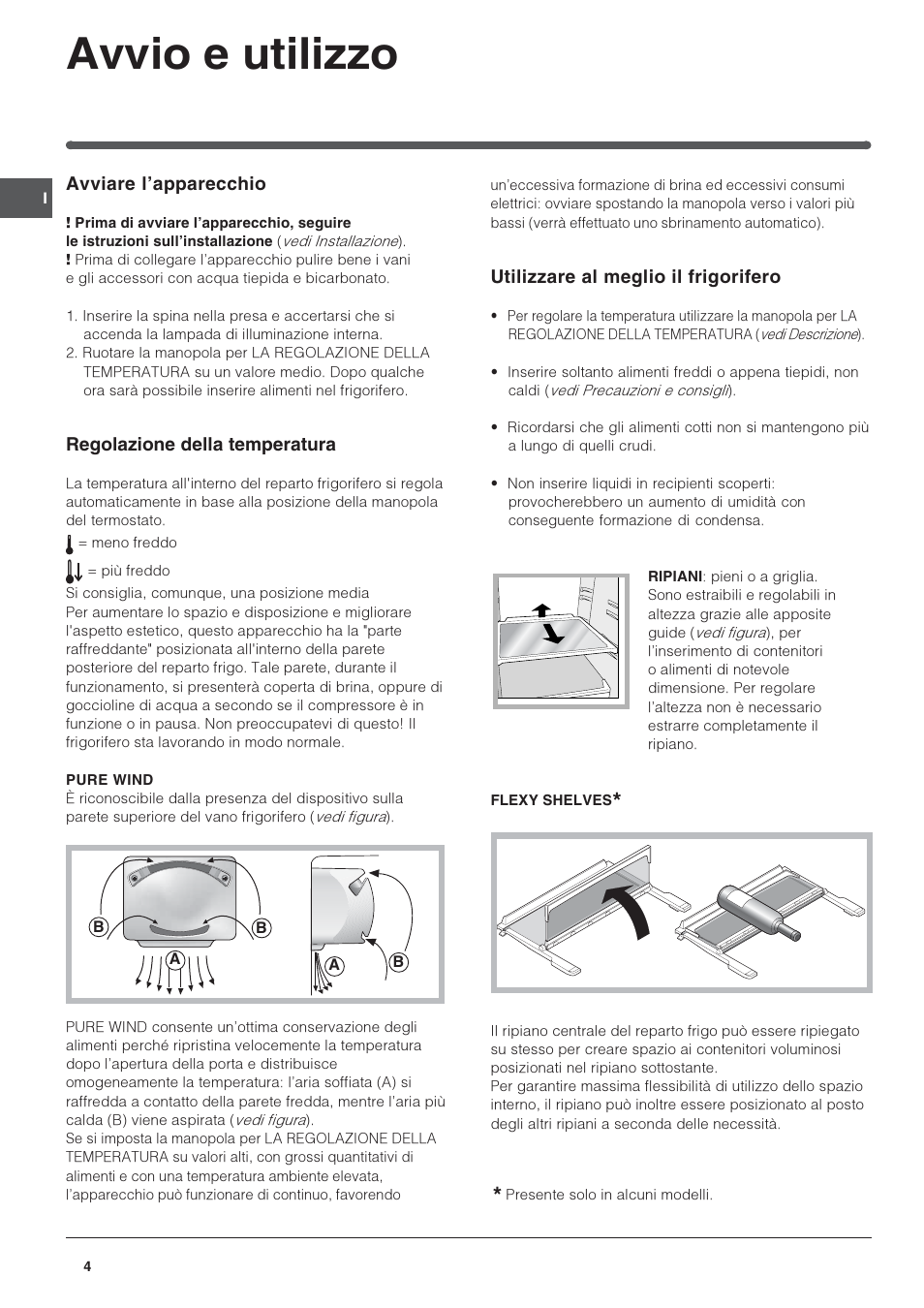 Avvio e utilizzo | Indesit PBAA-13-V-X User Manual | Page 4 / 72