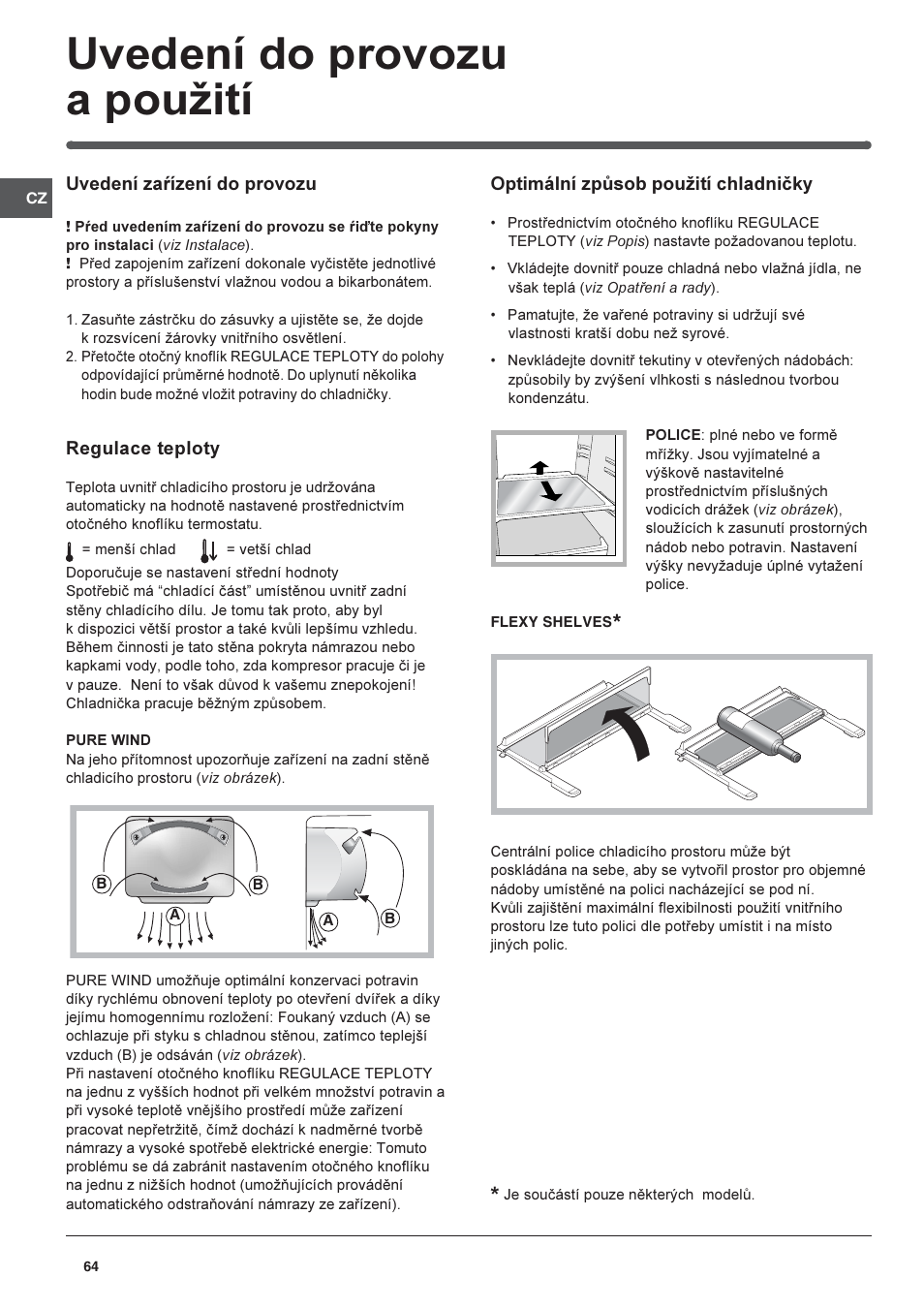 Uvedení do provozu a pouití | Indesit PBAA-13-V-X User Manual | Page 64 / 72