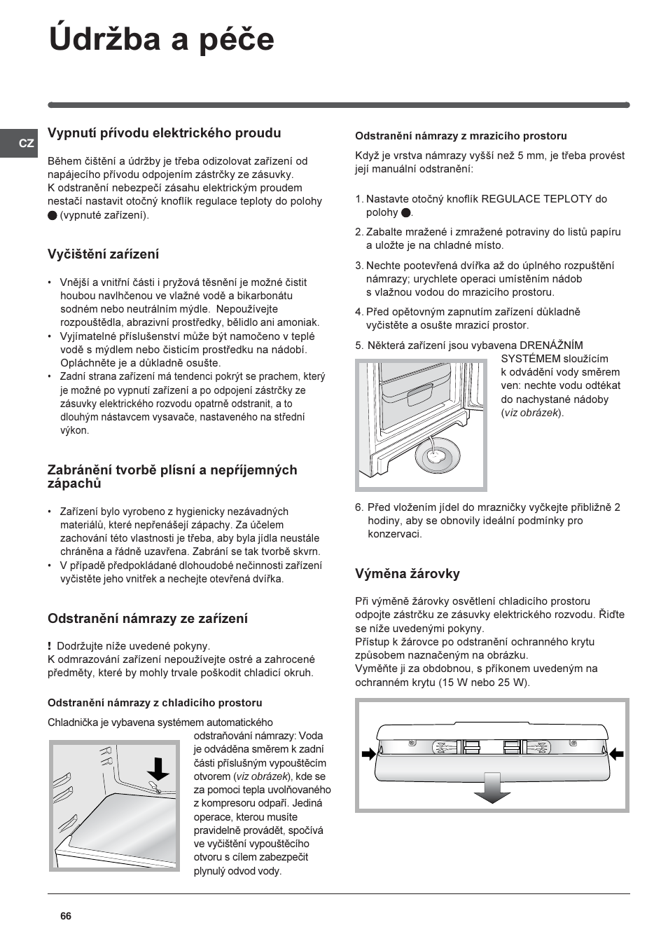 Údrba a péèe | Indesit PBAA-13-V-X User Manual | Page 66 / 72