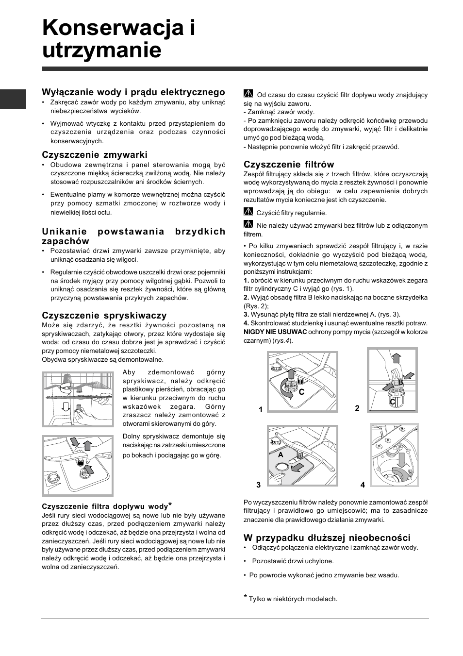 Konserwacja i utrzymanie | Indesit DFP-5731M-EU User Manual | Page 70 / 84