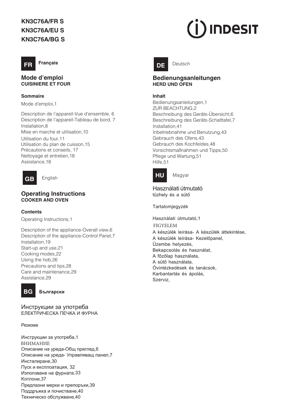 Indesit KN3C76A(X)-EU-S User Manual | 64 pages
