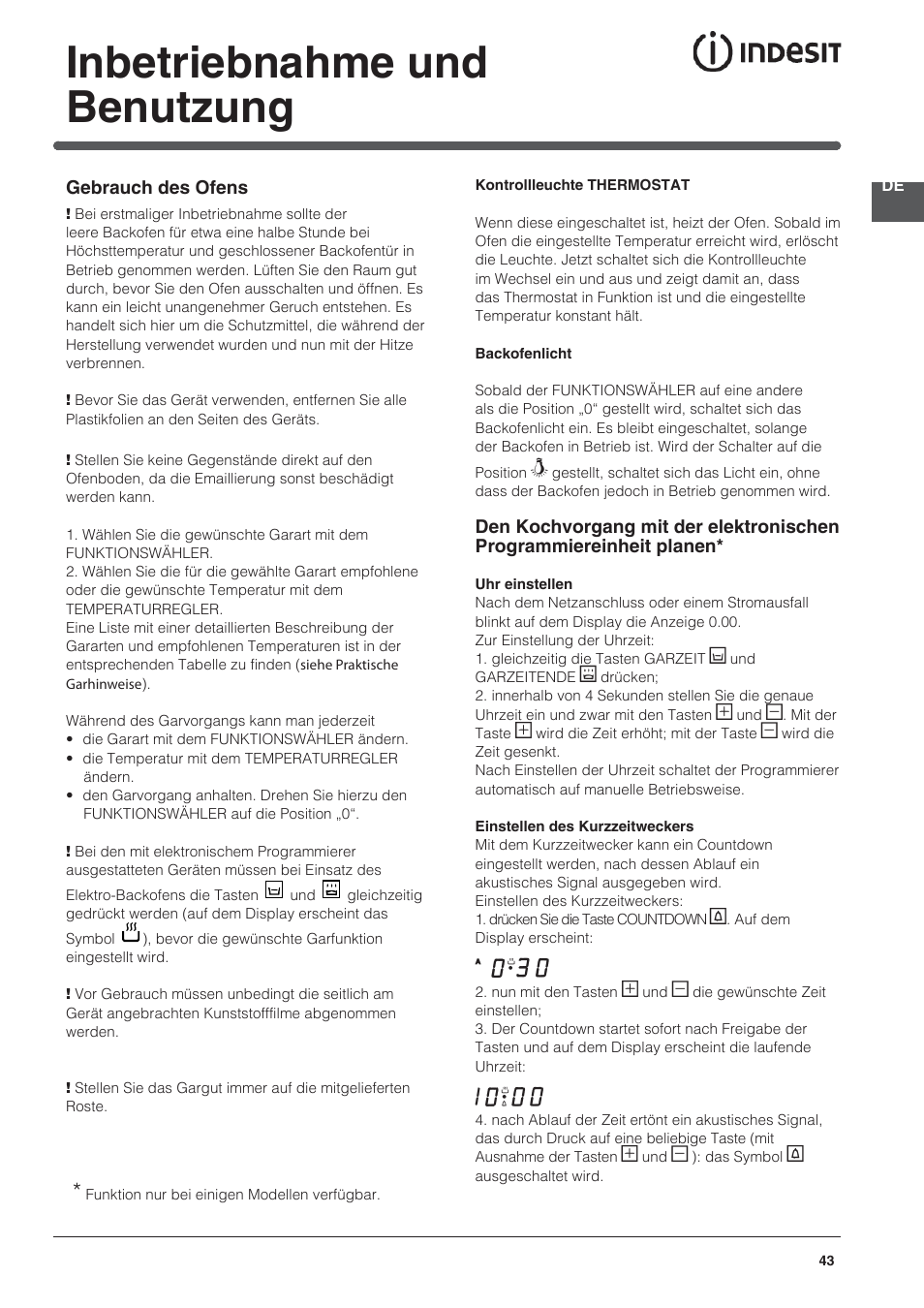 Inbetriebnahme und benutzung | Indesit KN3C76A(X)-EU-S User Manual | Page 43 / 64