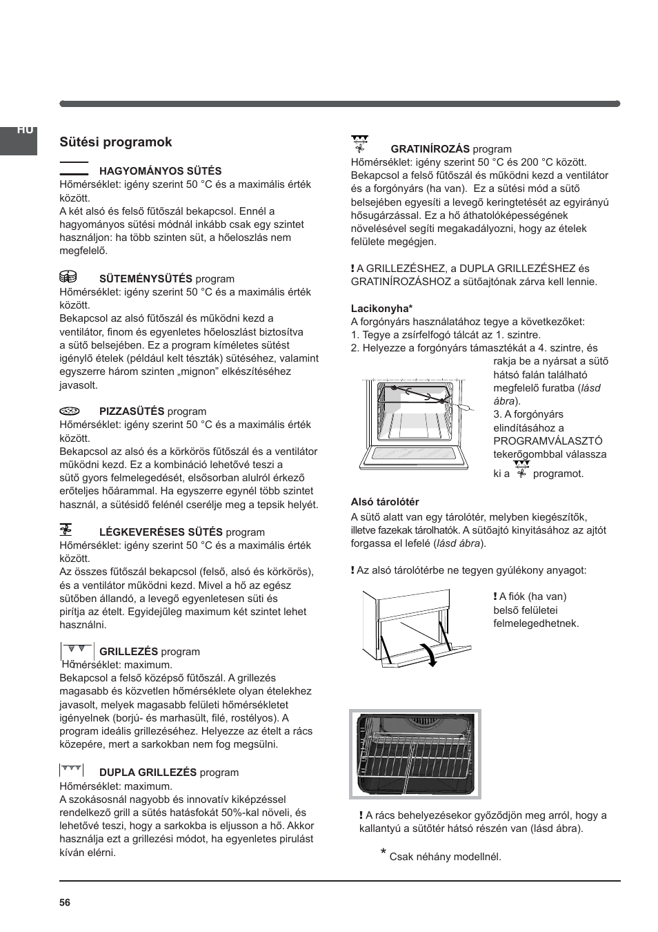 Sütési programok | Indesit KN3C76A(X)-EU-S User Manual | Page 56 / 64