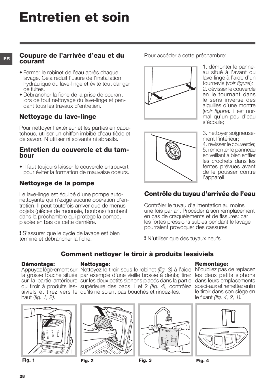 Entretien et soin | Indesit IWTE-71280-ECO-(EU) User Manual | Page 28 / 60