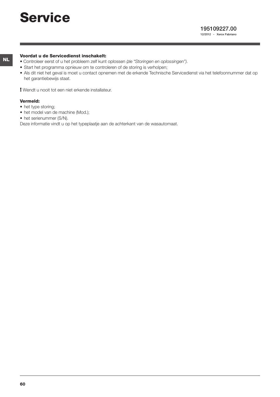 Service | Indesit IWTE-71280-ECO-(EU) User Manual | Page 60 / 60