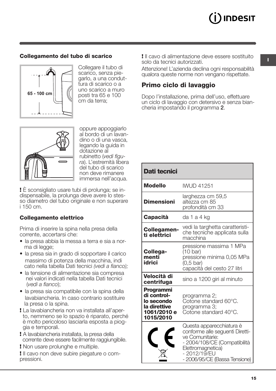 Indesit IWUD-41251-C-ECO-EU User Manual | Page 15 / 72