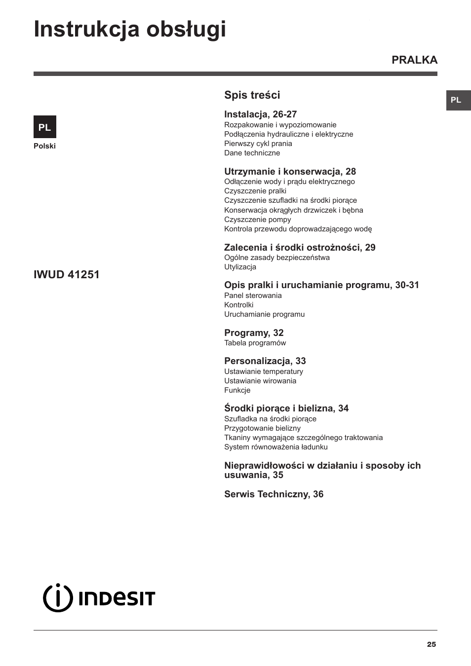 Indesit IWUD-41251-C-ECO-EU User Manual | Page 25 / 72