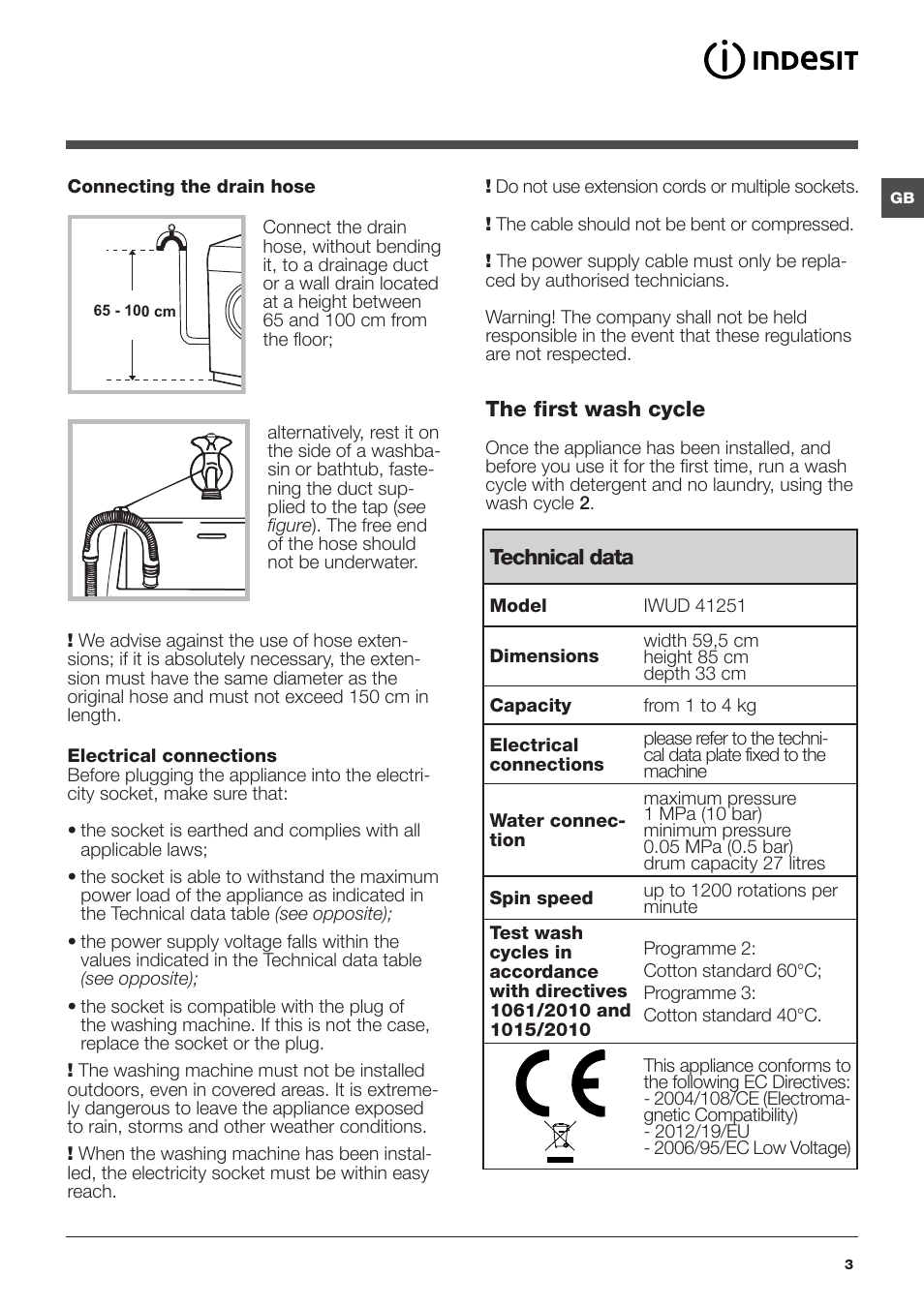 Indesit IWUD-41251-C-ECO-EU User Manual | Page 3 / 72