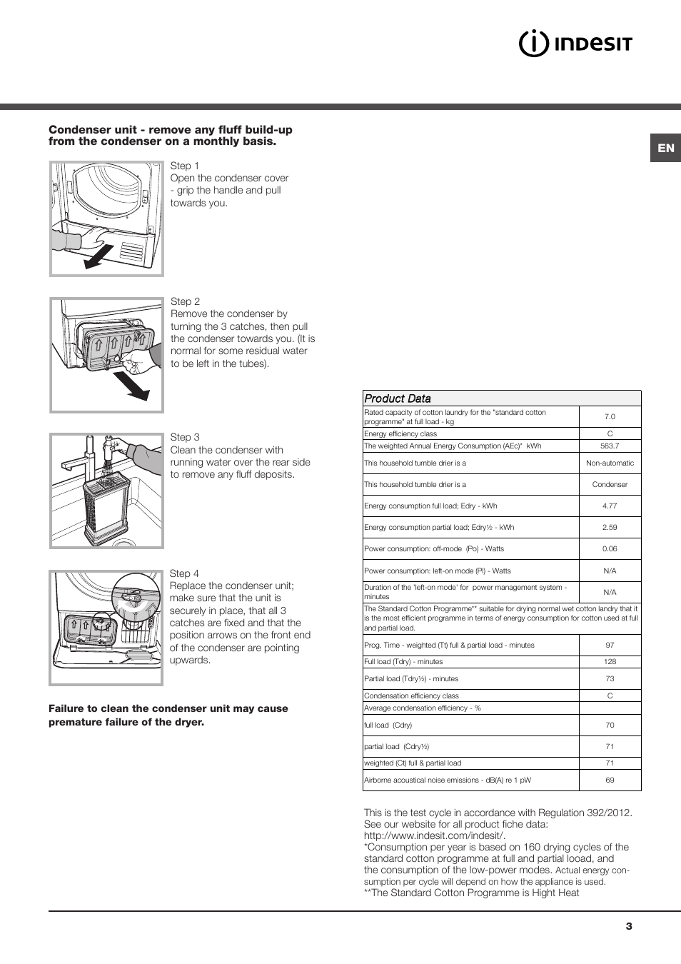 Product data | Indesit IDC-75-(EU) User Manual | Page 3 / 84