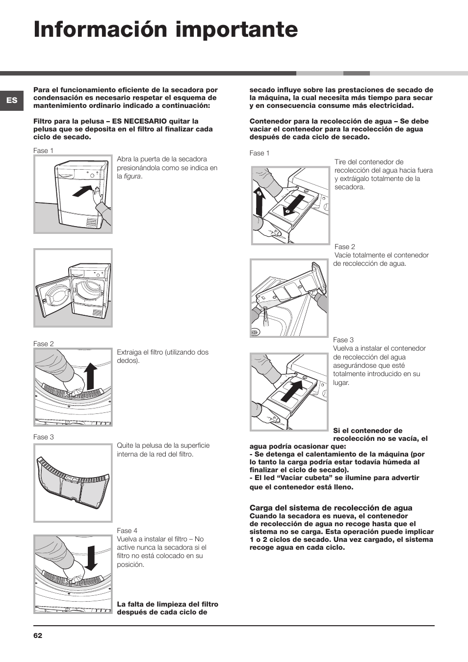 Información importante | Indesit IDC-75-(EU) User Manual | Page 62 / 84