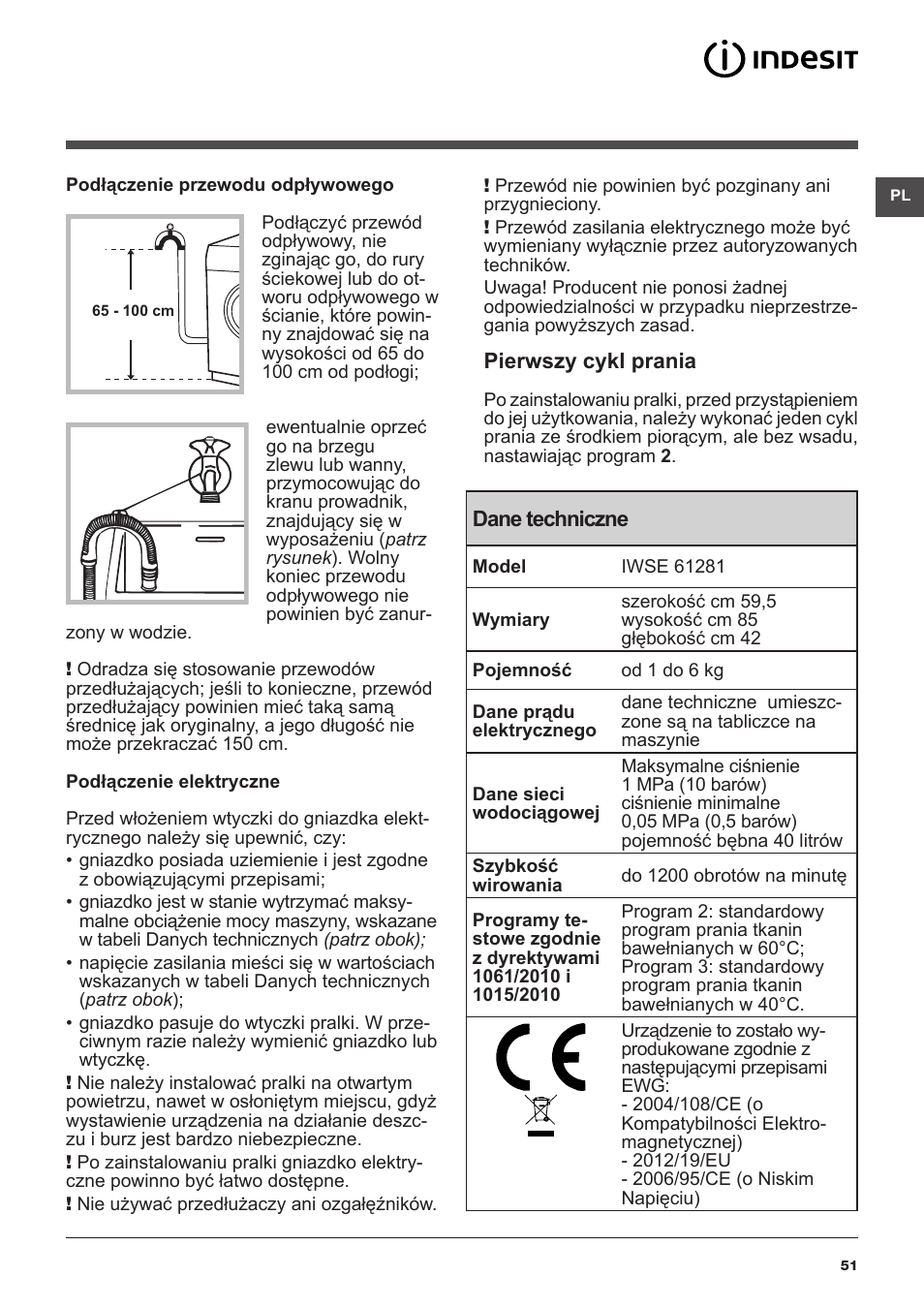 Indesit IWSE-61281-C-ECO-EU User Manual | Page 51 / 84
