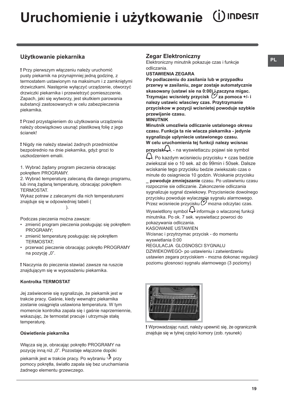 Uruchomienie i użytkowanie | Indesit KN3C650A(X)-U-S User Manual | Page 19 / 52