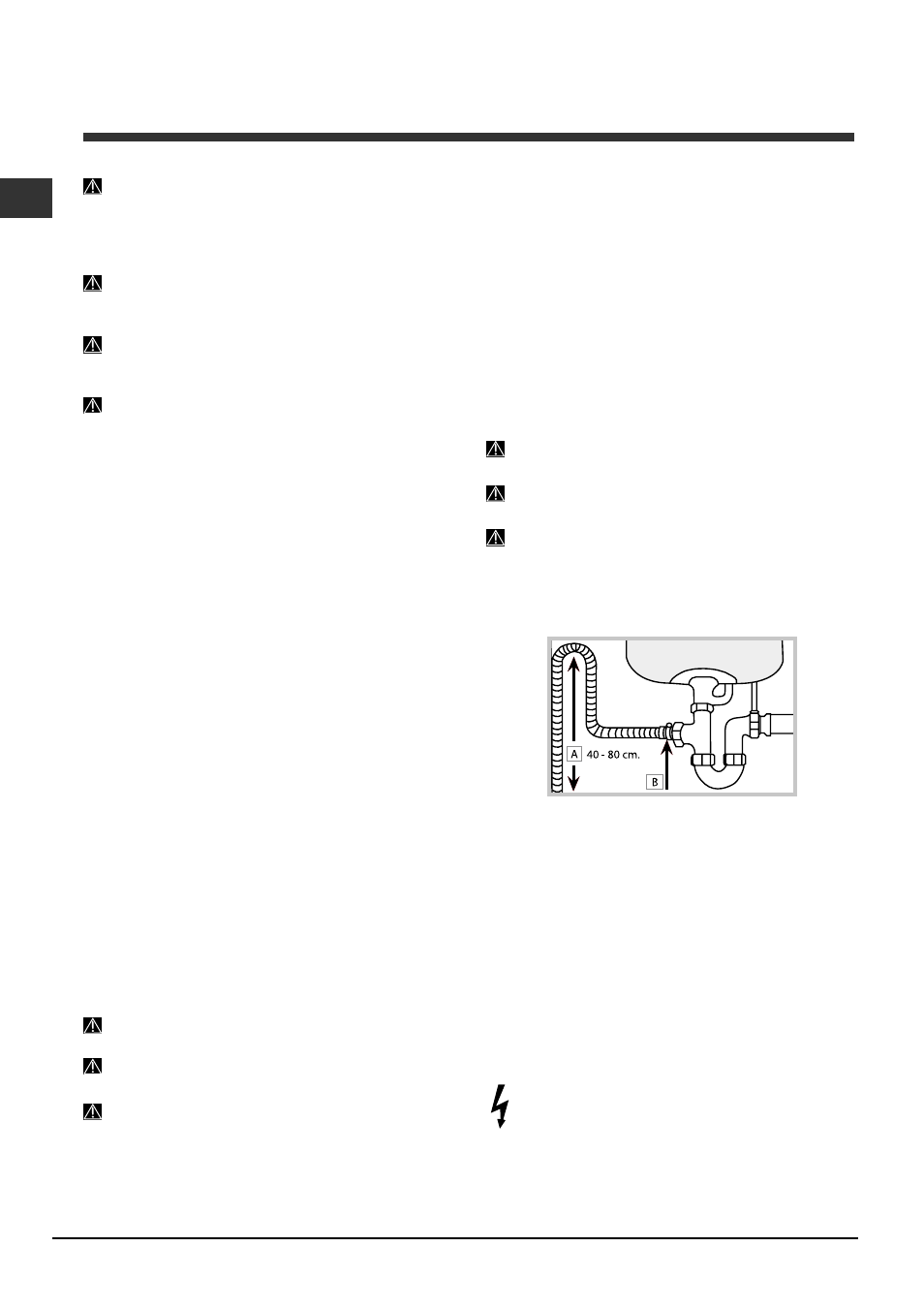 Installation, Positioning and levelling, Connecting the water and electricity supplies | Indesit DFP-5841M-NX-EU User Manual | Page 2 / 84