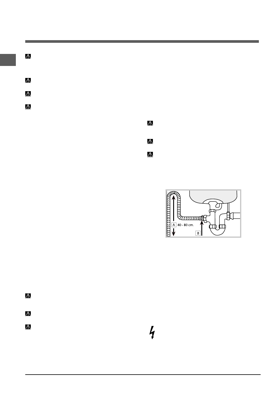 Instalação, Posicionamento e nivelamento, Ligações hidráulicas e eléctricas | Indesit DFP-5841M-NX-EU User Manual | Page 50 / 84
