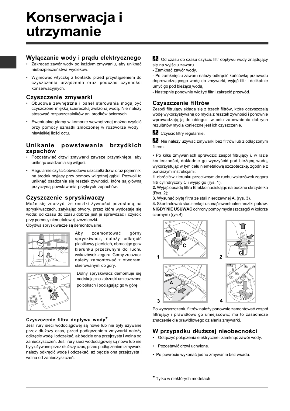 Konserwacja i utrzymanie | Indesit DFP-5841M-NX-EU User Manual | Page 70 / 84