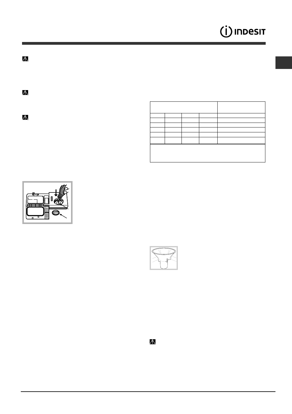 Rinse aid and refined salt, Measuring out the rinse aid, Measuring out the refined salt | Indesit DFP-5841M-NX-EU User Manual | Page 9 / 84