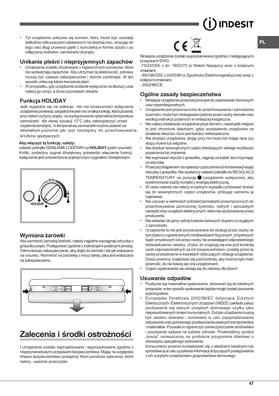 Indesit PBAA-33-F-X User Manual | Page 47 / 52