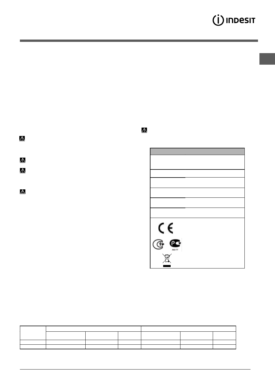 Conseils pour le premier lavage | Indesit DIF-14.R User Manual | Page 25 / 80