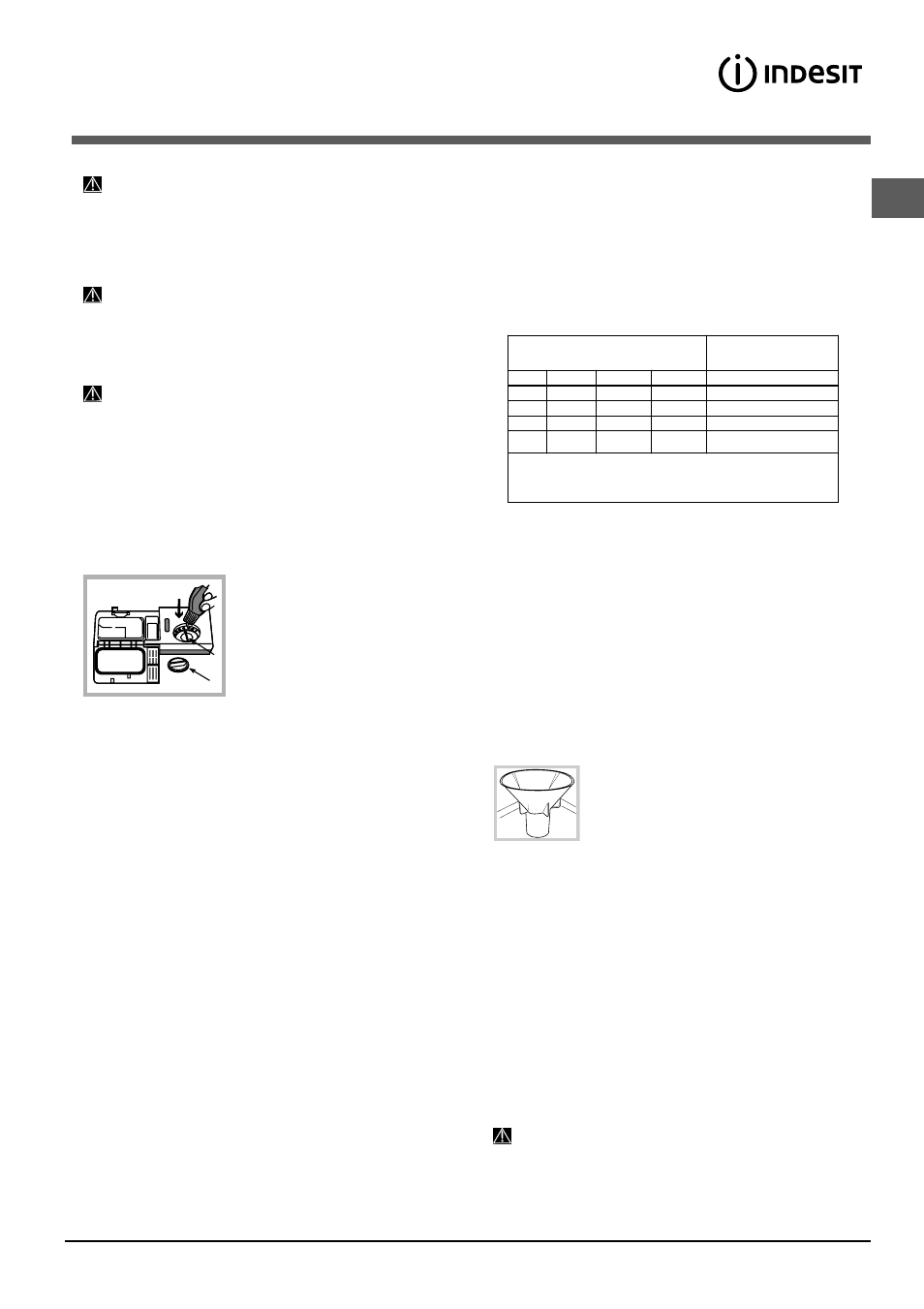 Klarspüler und regeneriersalz, Einfüllen des klarspülers, Einfüllen des regeneriersalzes | Indesit DIF-14.R User Manual | Page 41 / 80